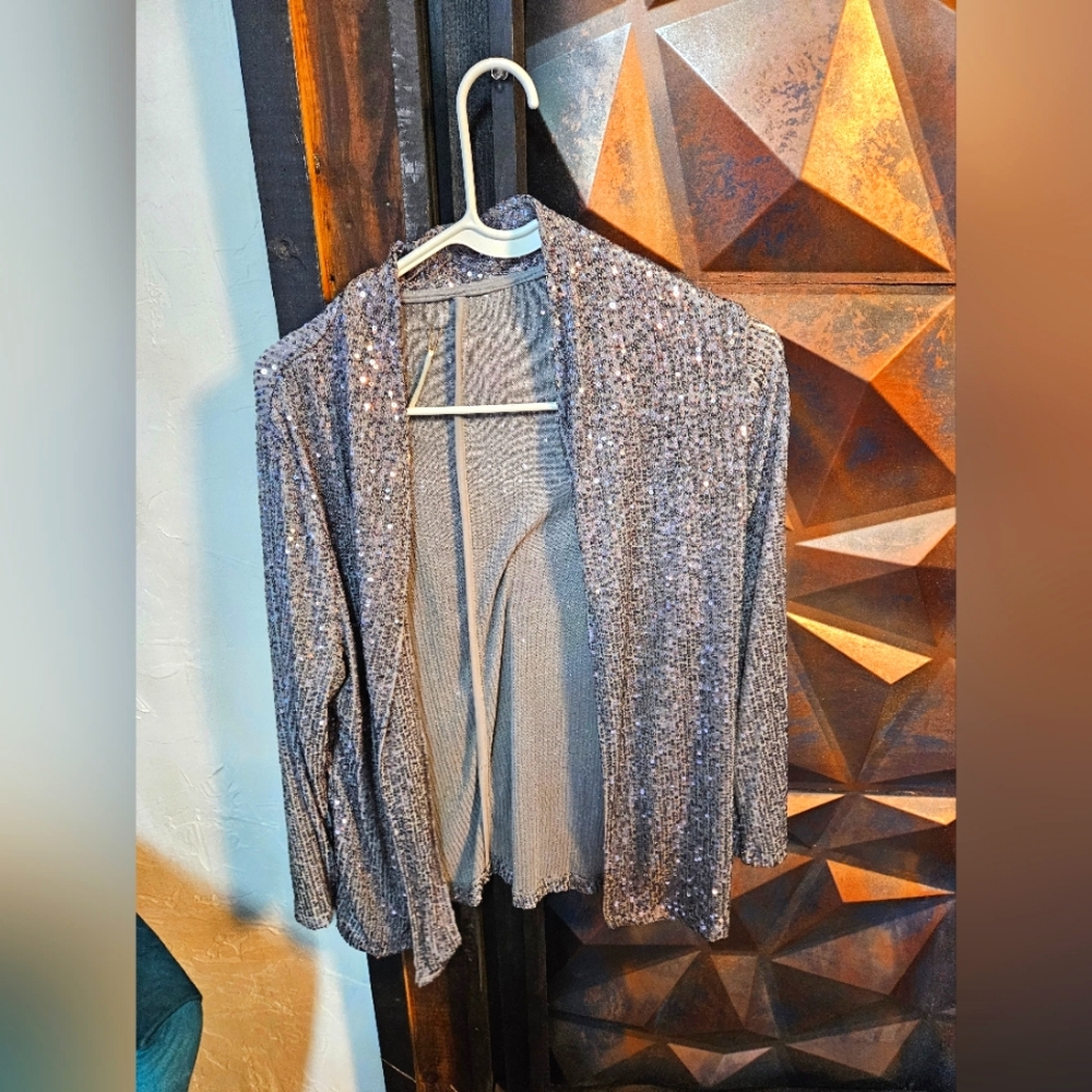 Women's Silver Sequin Blazer